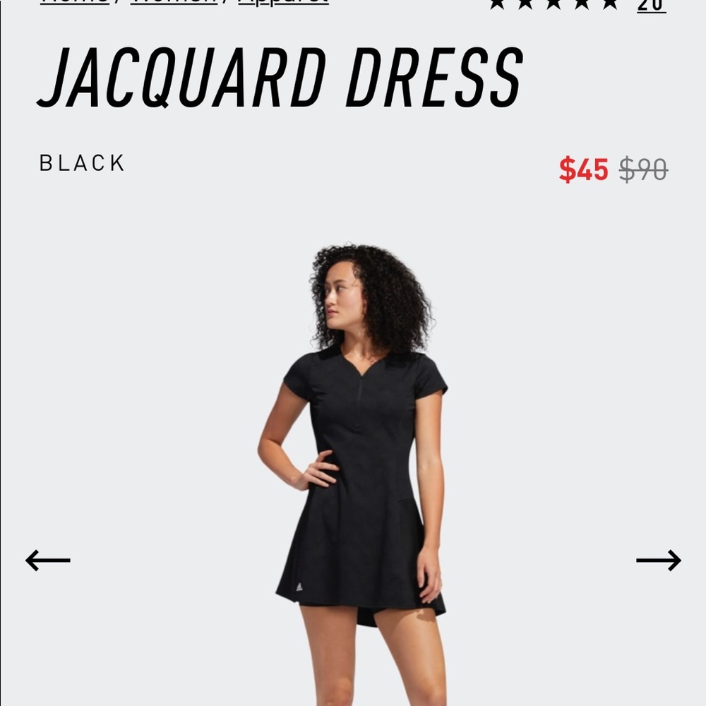 Adidas black golf dress